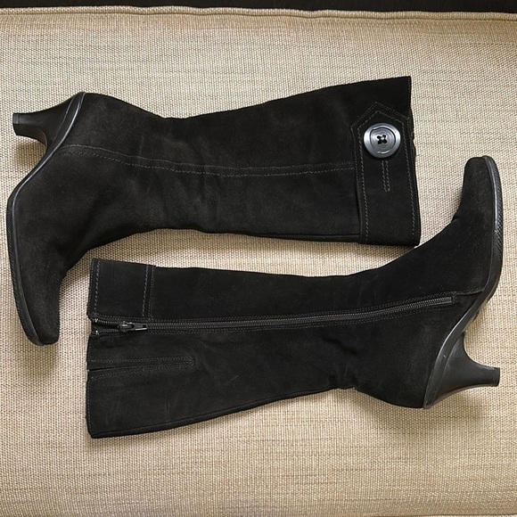 La Canadienne Dorina Boots Waterproof Suede Classic Side Zipper Mid Heel 15104 - Picture 3 of 15